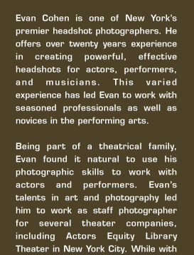 Evan Cohen NY Photography biography